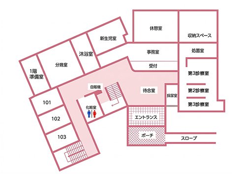 施設内見取り図 1階